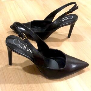Calvin Klein Black Heels, Size 7.5